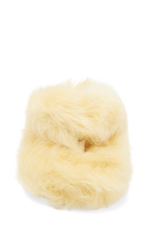 Acne Studios Blurr Shearling Flip Flop In Yellow