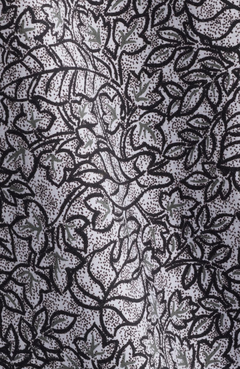 Tommy Bahama Lazlo Seaside Soiree Leaf Print Button-Up Shirt, Alternate, color, Gunmetal