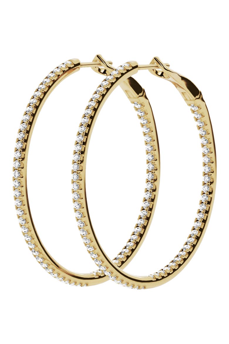 18K Gold Lab Created Diamond Hoop Earrings - 2.1 ctw (Nordstrom Exclusive) video