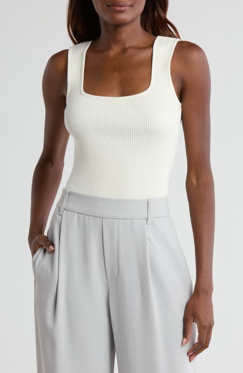 Sweetheart Neck Ribbed Crop Tank