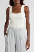 Vince Sweetheart Neck Ribbed Crop Tank