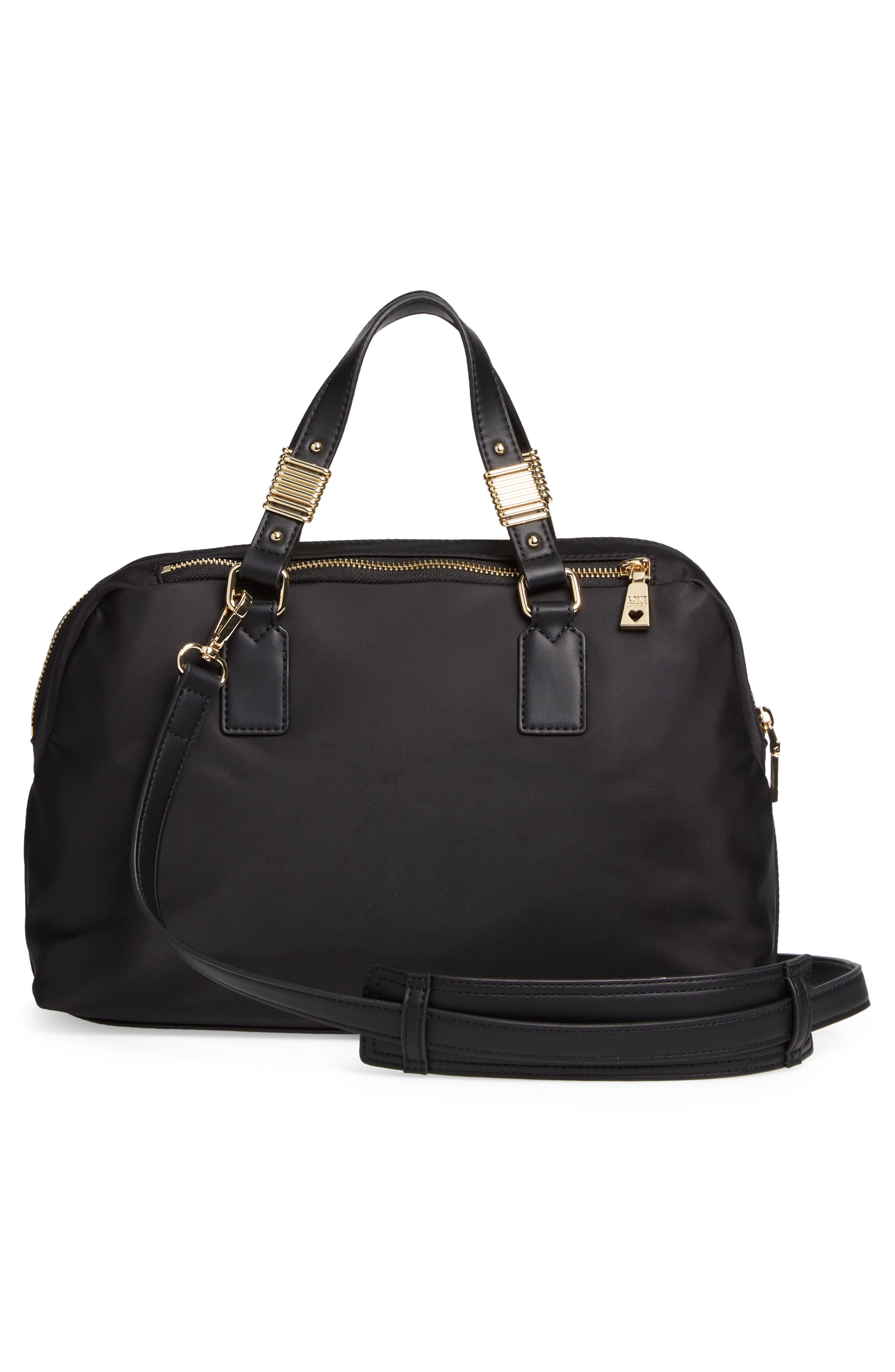 Love Moschino Nylon Satchel, Alternate, color, 