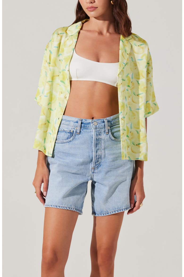 Vesa Camp Shirt, Alternate, color, LEMON PRINT