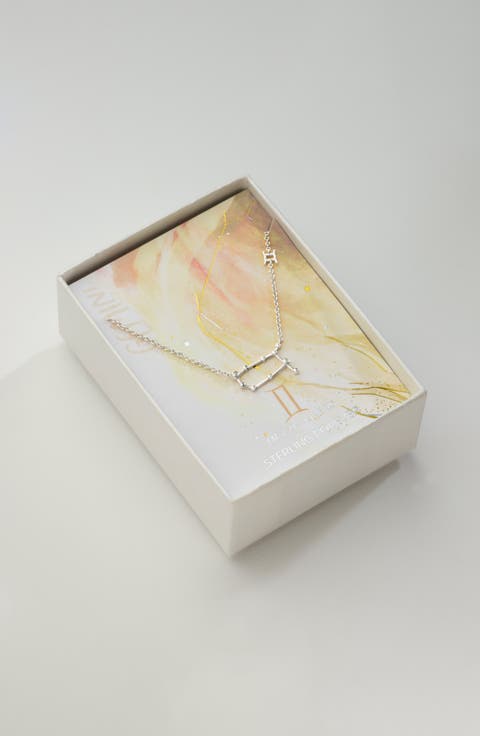 14K Gold Plated Station Constellation Pendant Necklace