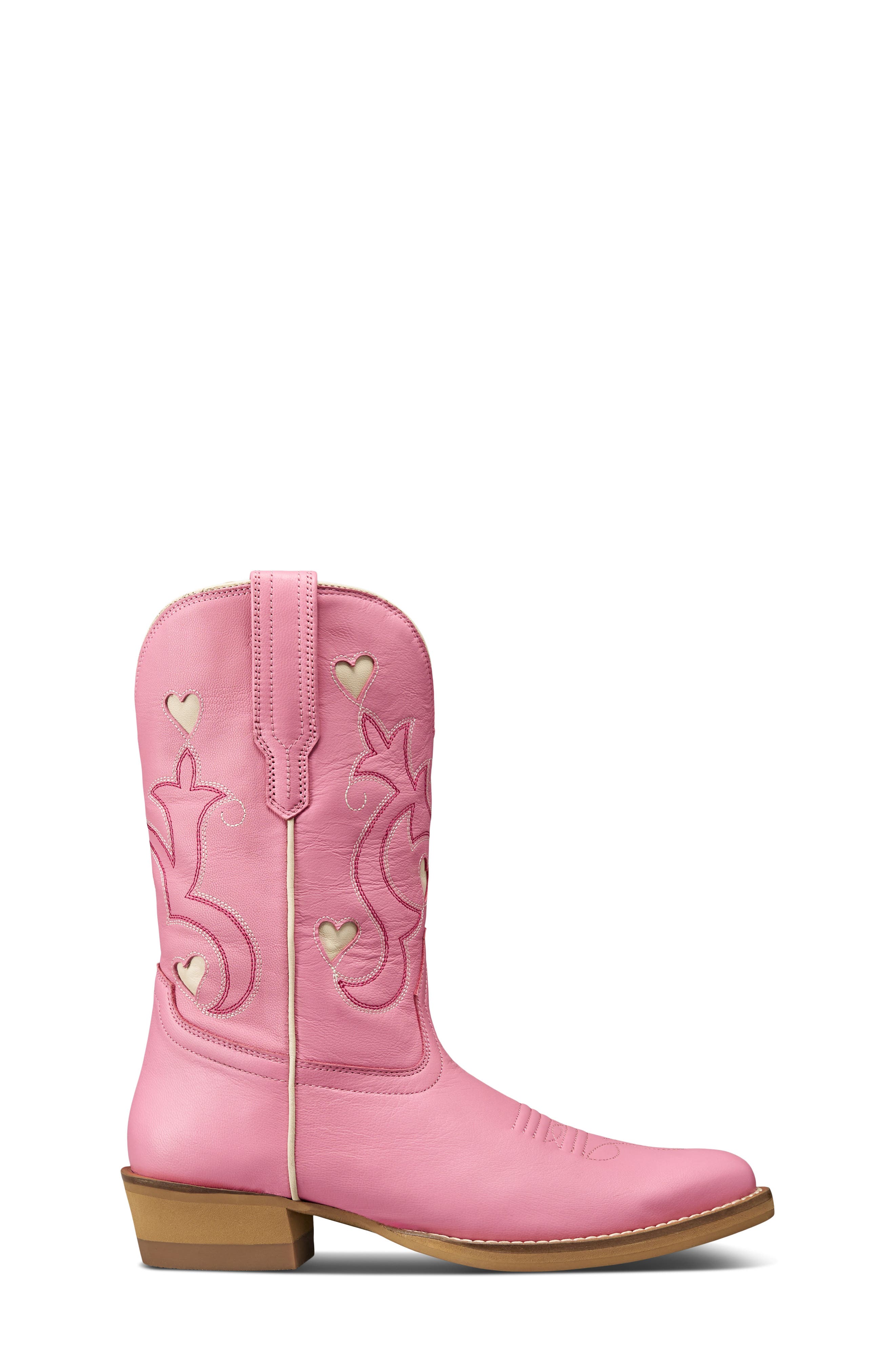 Kids' The Annie Hearts Western Boot, Alternate, color, WILD ROSE