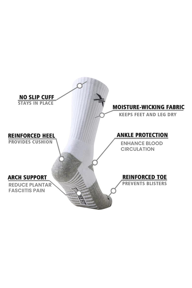 6-Pack Dri Tech Moisture Control Socks, Alternate, color, WHITE