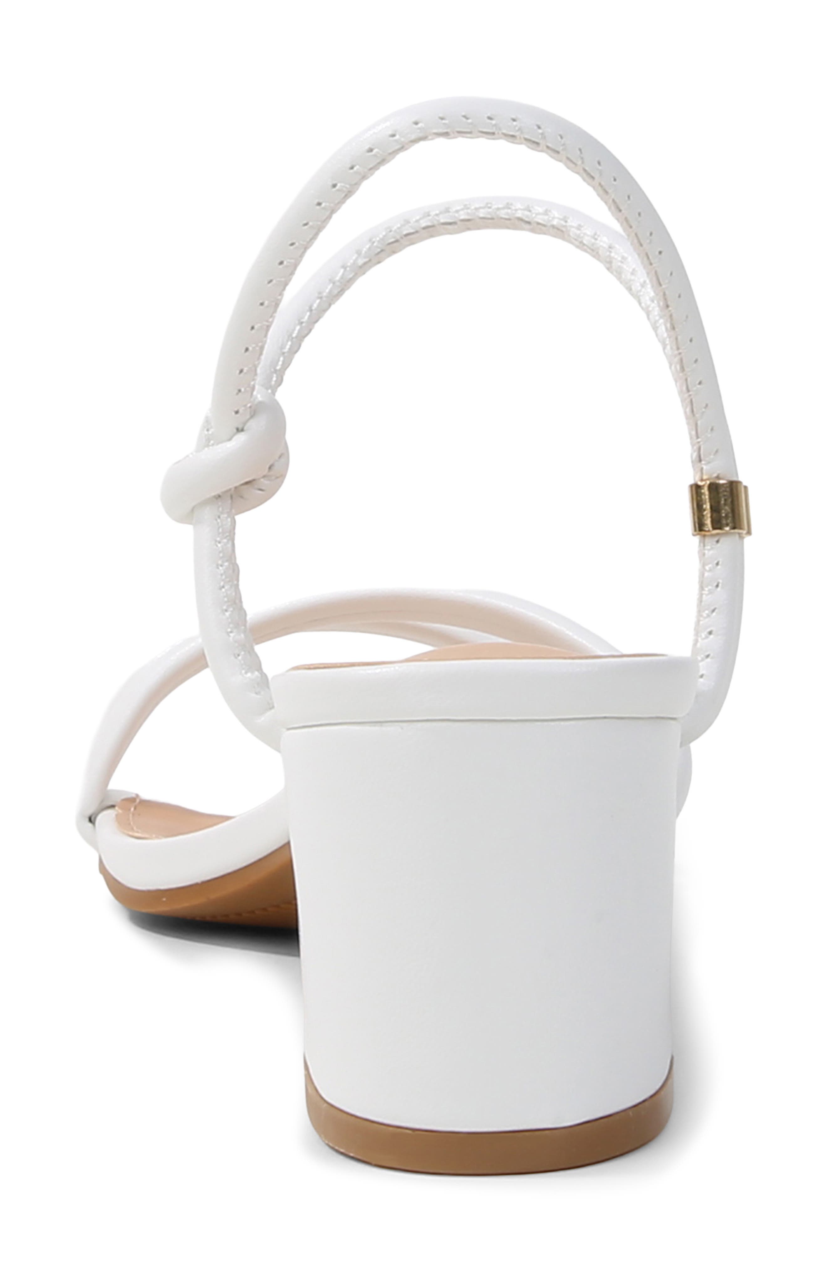 Elayna Strappy Cube Heel Sandal, Alternate, color, WHITE