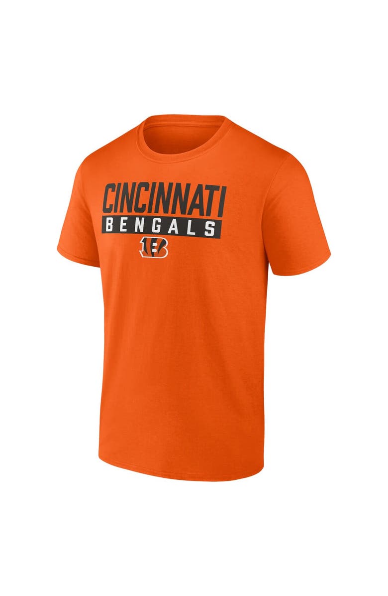 FANATICS Men's Fanatics Branded Orange/Black Cincinnati Bengals T-Shirt & Adjustable Hat Combo Pack, Alternate, color,