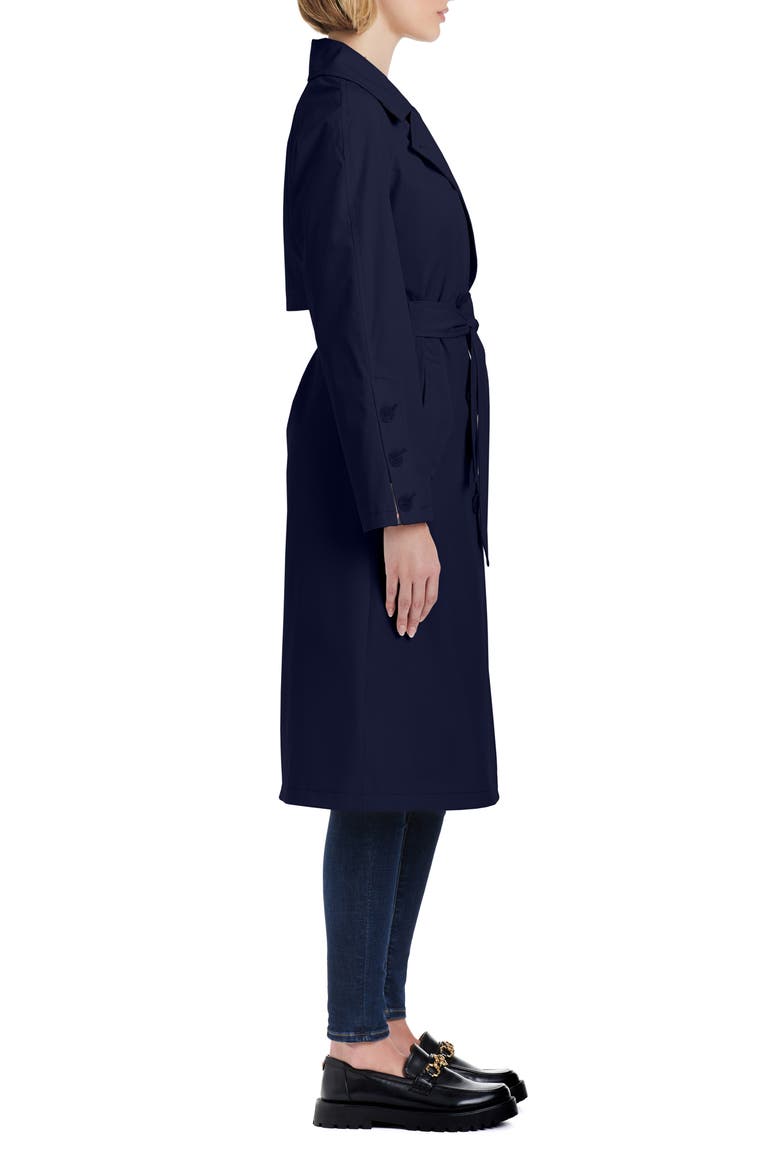 double breasted trench coat, Alternate, color, PLANETARY NAVY