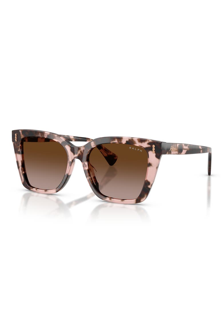 53mm Square Sunglasses, Alternate, color, PINK HAVANA / GRADIENT BROWN