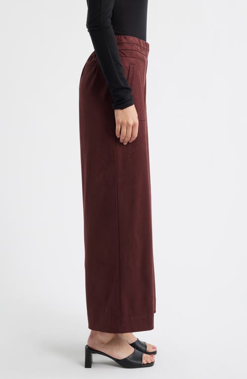 Wit & Wisdom Skyrise Patch Pocket Wide Leg Pants In Burgundy