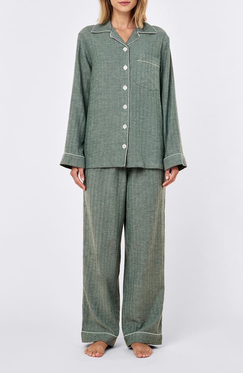 Brushed Herringbone Pajamas