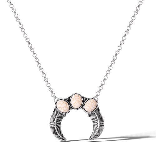 Jessica Simpson Ox Silver Western Necklace In Metallic