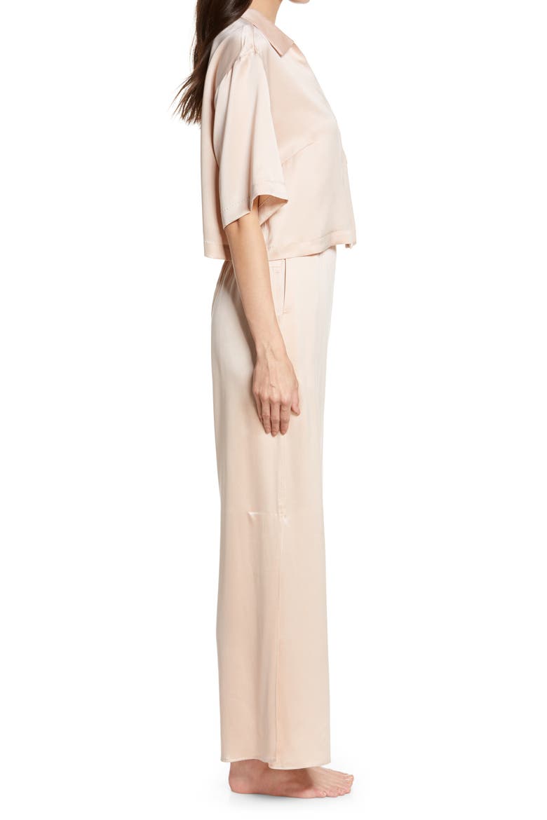 Washable High Waist Silk Pajamas, Alternate, color, DELICATE PINK