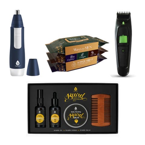 Full-Range Men's Grooming 4-Piece Beard Care Set