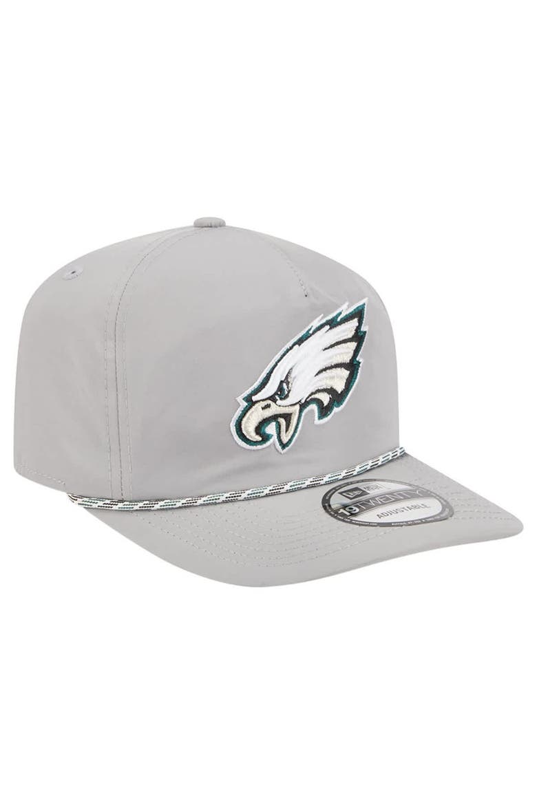 Men's New Era Silver Philadelphia Eagles Rope 19TWENTY Hat, Alternate, color, Silver