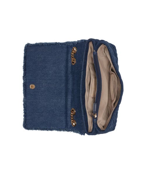 Shop Karl Lagerfeld Paris Lafayette Shoulder In Washed Denim