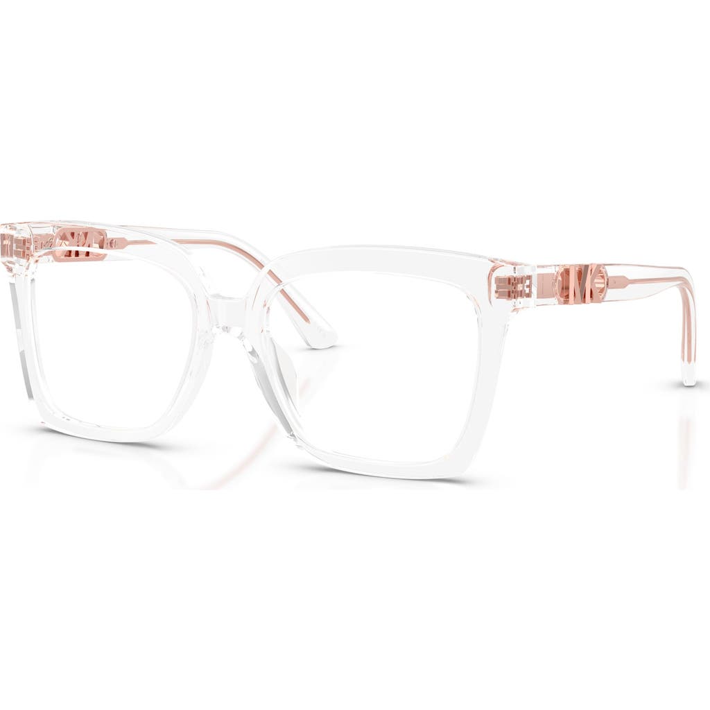 Michael Kors 53mm Square Optical Glasses In White