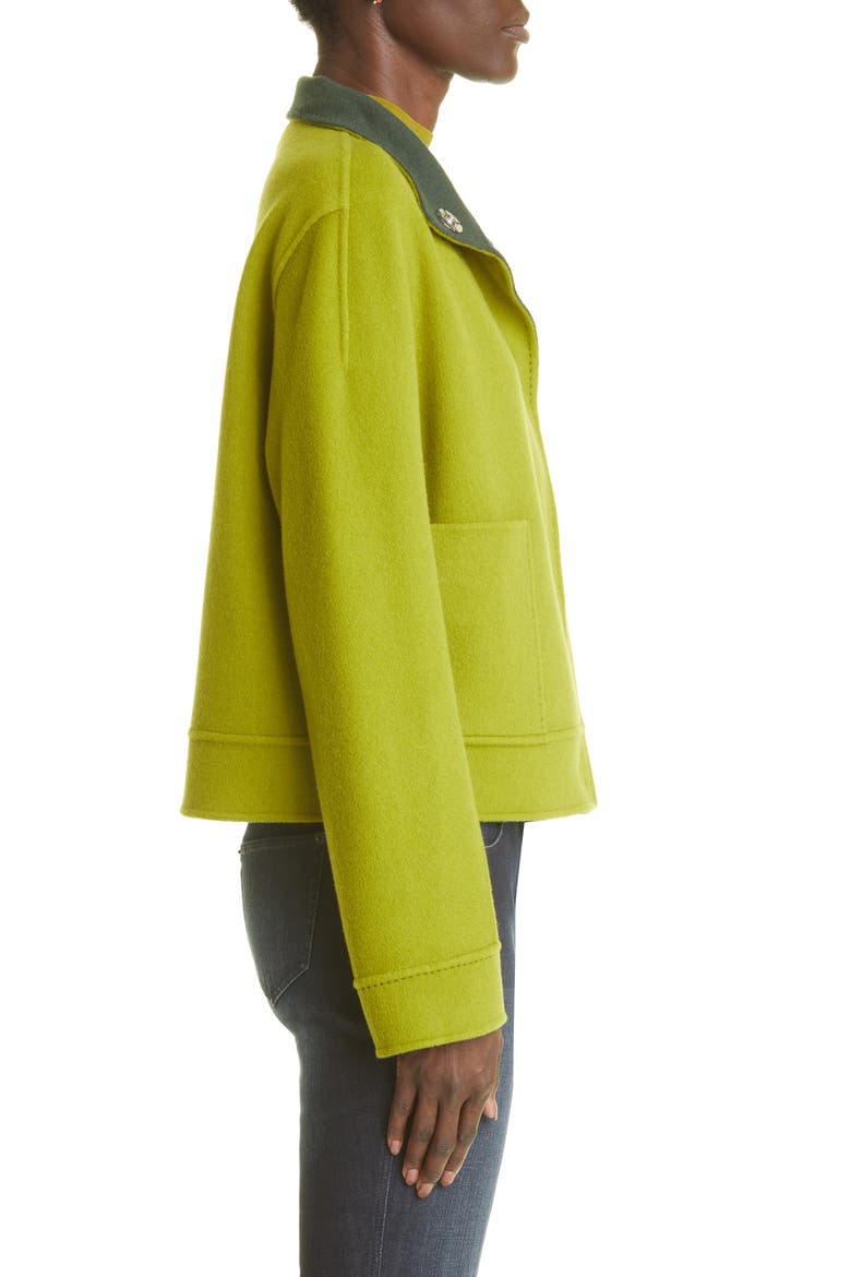 Simone Reversible Wool & Cashmere Coat, Alternate, color, DARK SEAWEED/ SEA KELP