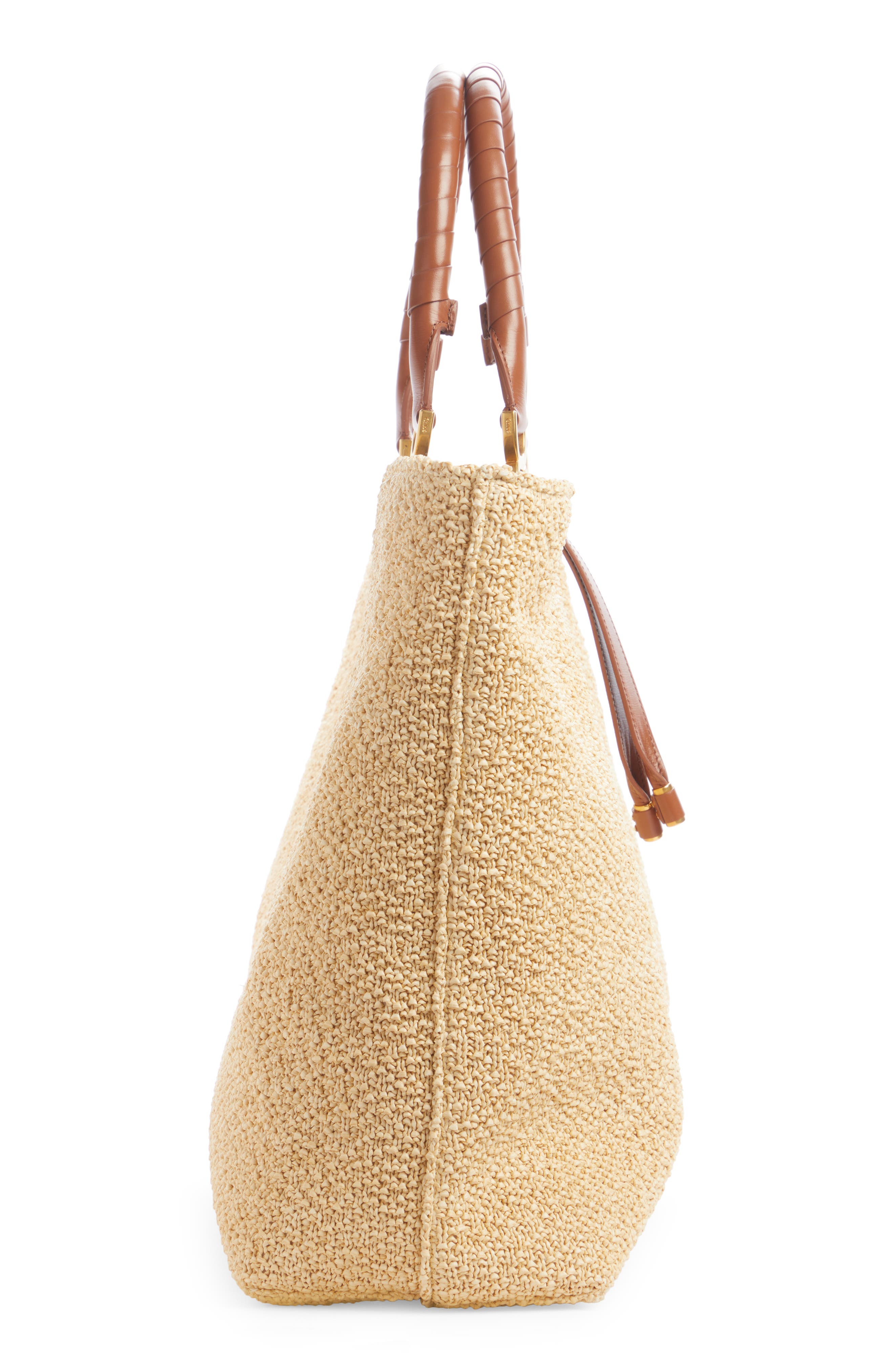 Chloé Large Marcie Raffia Tote, Alternate, color, 