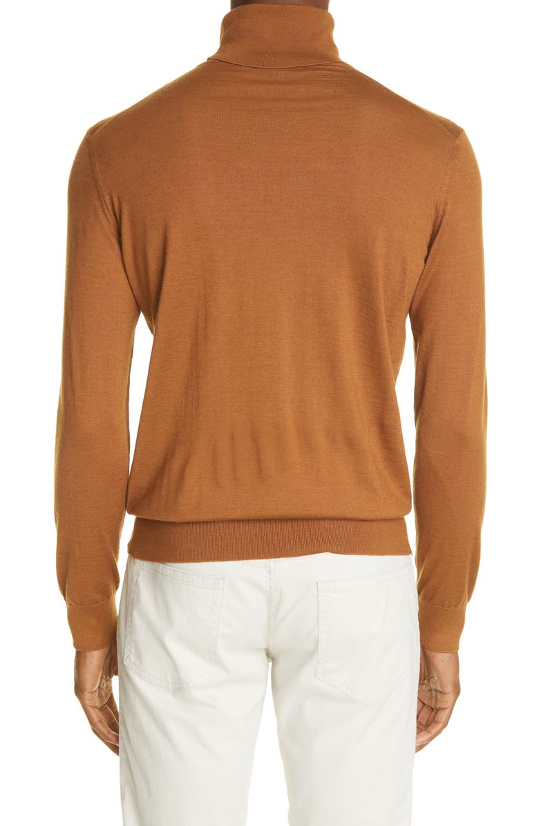 ZEGNA Cashseta Light Cashmere & Silk Turtleneck Sweater, Alternate, color,