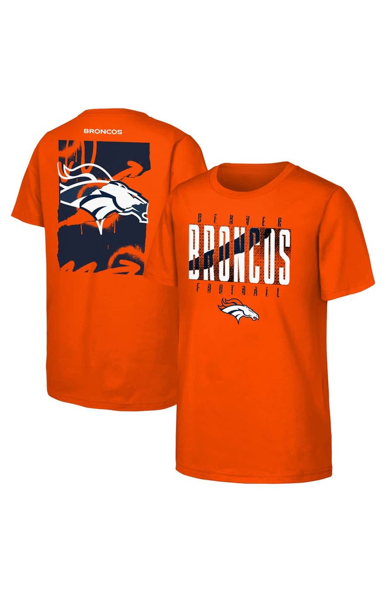Outerstuff Youth Outerstuff Orange Denver Broncos Posterize T-Shirt, Main, color, 