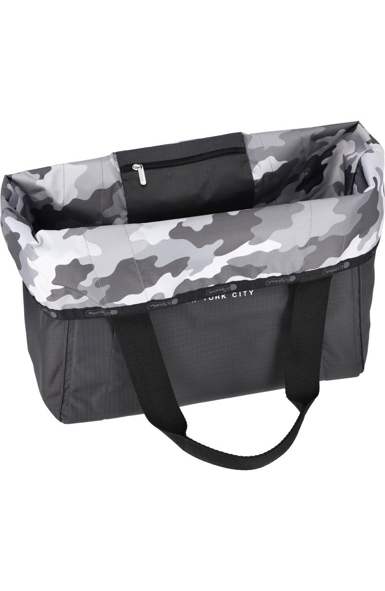 LeSportsac Large Reversible Pocket Tote Bag, Alternate, color, 2 Way Gray Camo/ Thunder