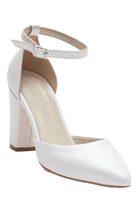 Rossella Leather Block Heel Pumps