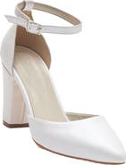 Forever & Always Shoes Rossella Leather Block Heel Pumps