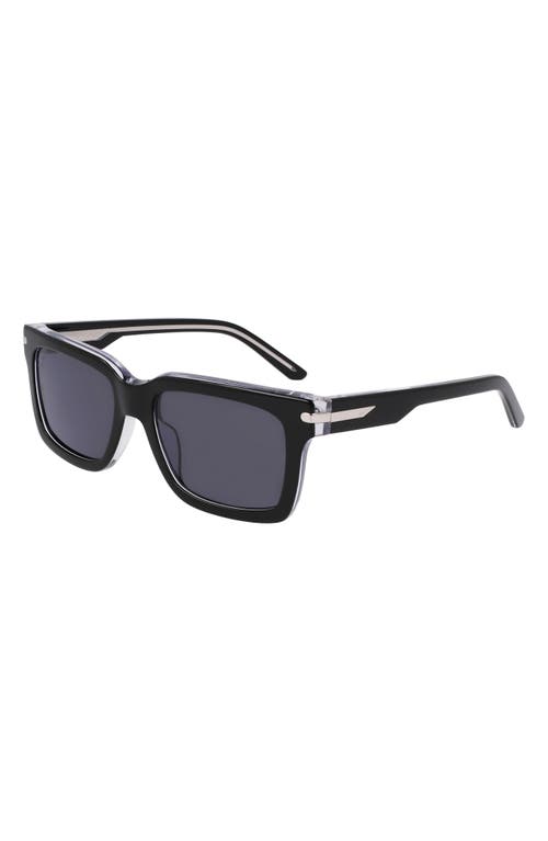 Nike Crescent I 54mm Rectangular Sunglasses In Black