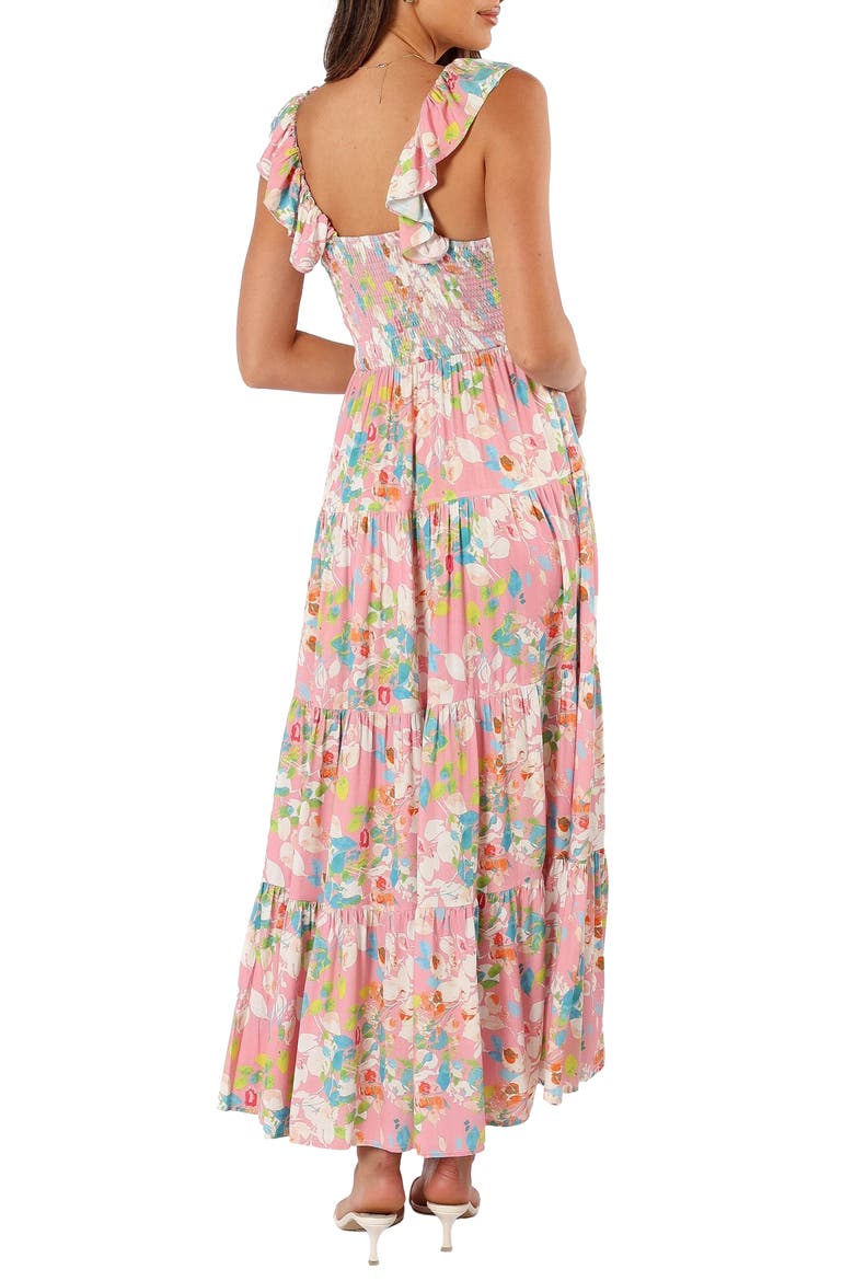 Mandie Floral Tiered Maxi Sundress, Alternate, color, PINK MULTI