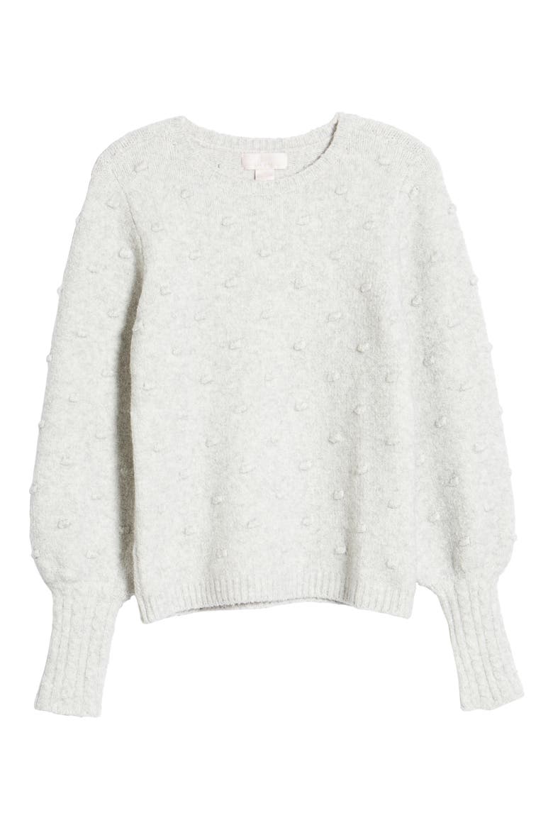 Rachell Parcell Bobble Stitch Sweater, Alternate, color, GREY LIGHT HEATHER