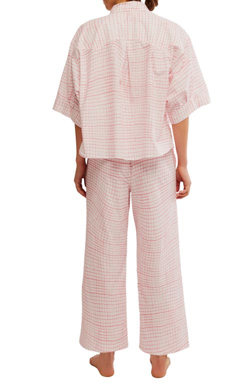 Shop Free People Sleeper Check Pajamas In Strawberry Shortcake