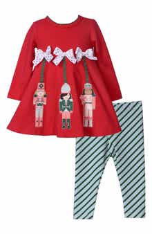 Bonnie Jean Kids' Dangling Nutcracker Tunic & Leggings Set