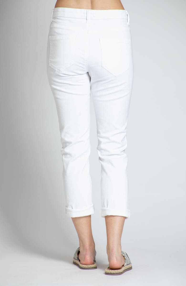 APNY Roll Cuff Crop Girlfriend Jeans, Alternate, color, White