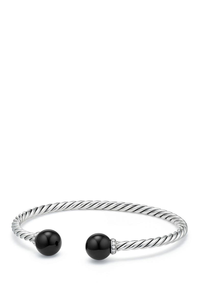Solari Bead Bracelet with Diamonds, Main, color, SILVER/ DIAMOND/ BLACK ONYX