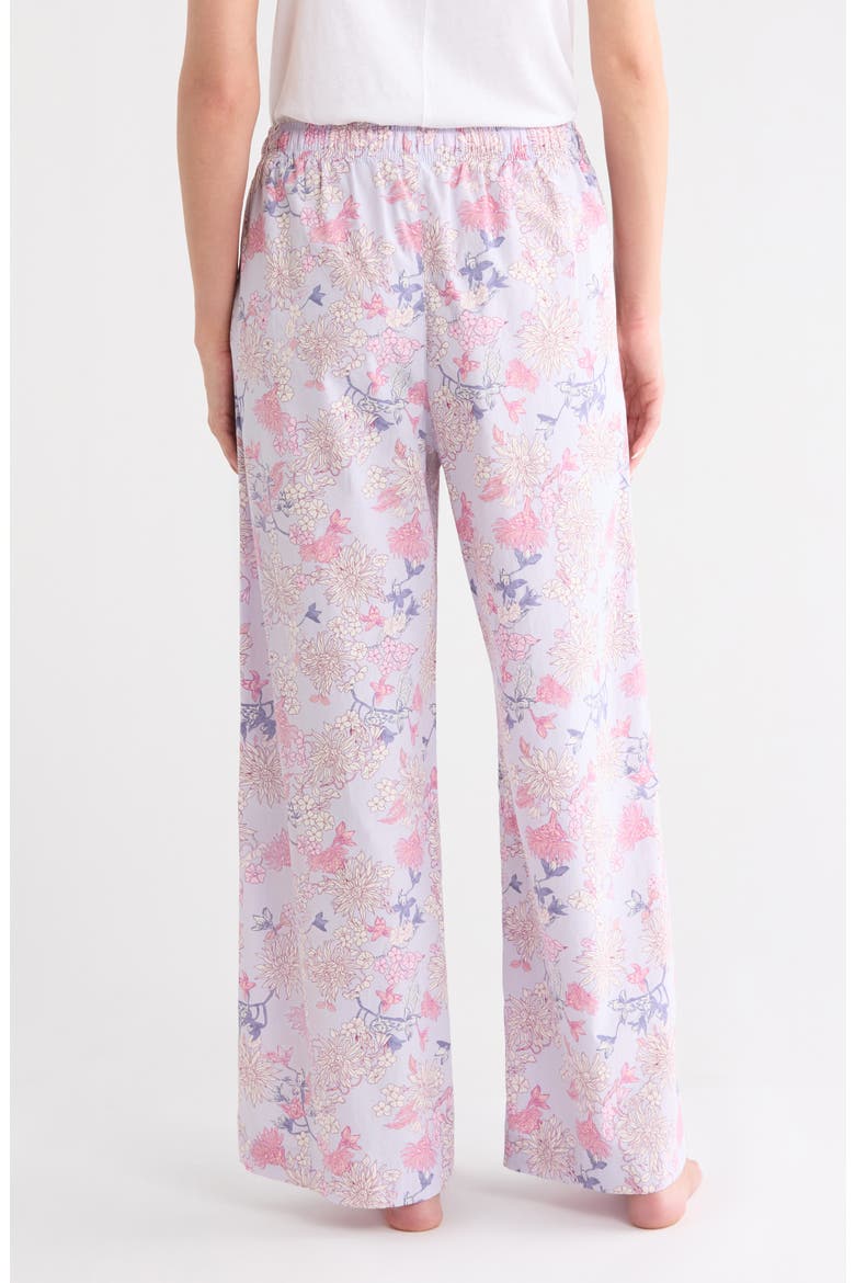 Cotton Poplin Pajama Pants, Alternate, color, PURPLE WILD FLOWER