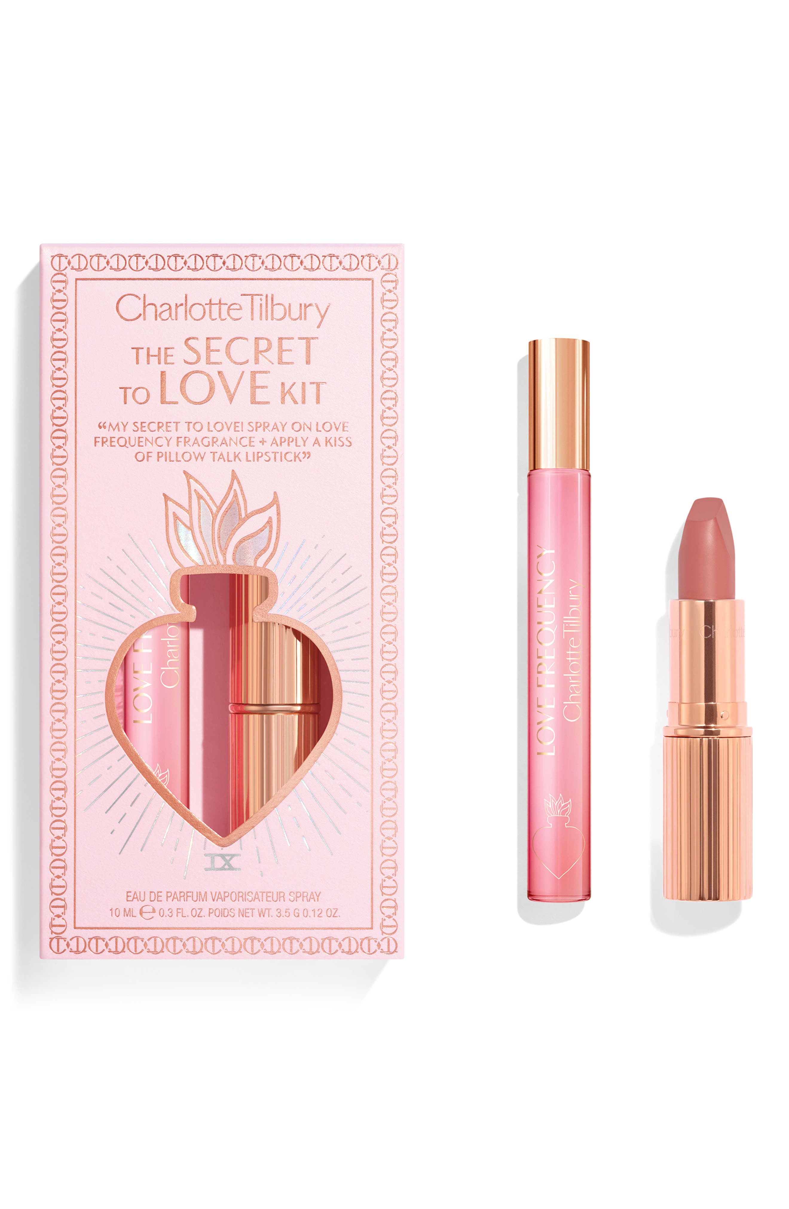 Charlotte Tilbury The Secret to Love Lipstick & Fragrance Kit $60 Value