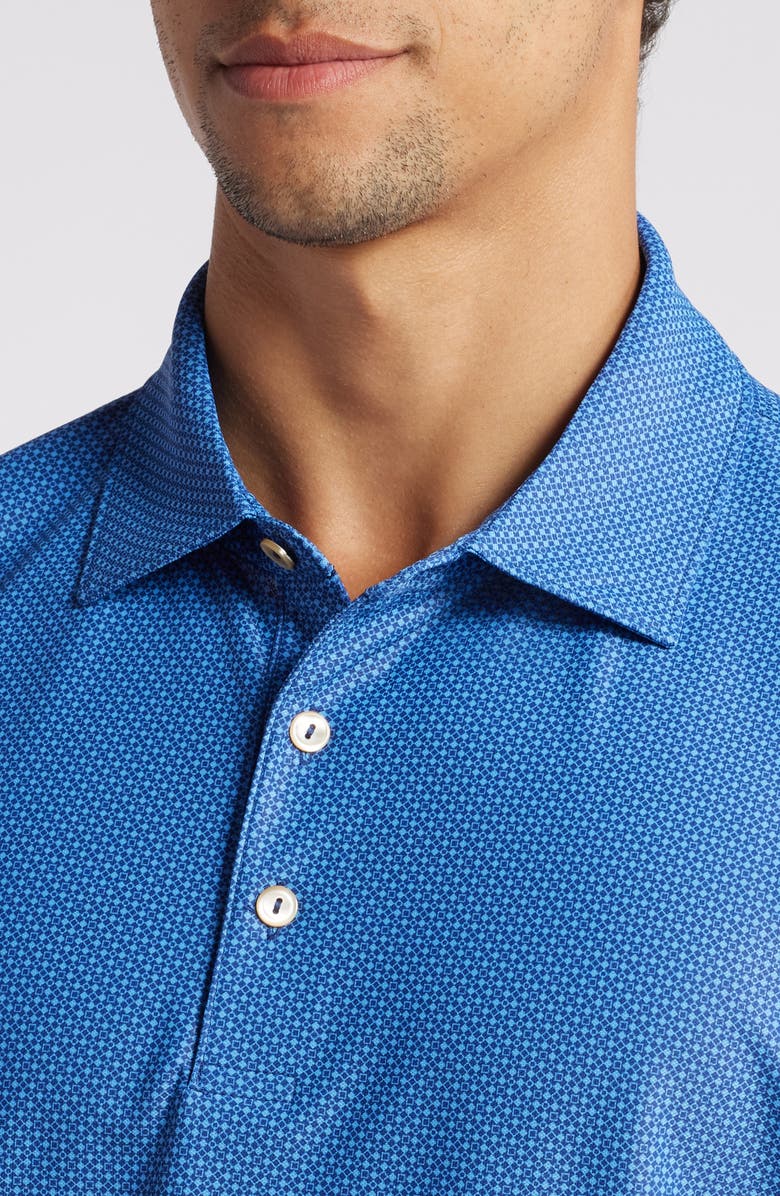 Peter Millar Cumberland Microprint Performance Mesh Polo, Alternate, color,