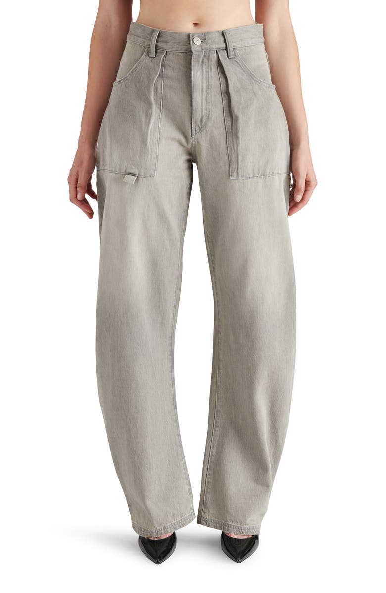 Steve Madden Hansen Pleated Barrel Leg Jeans, Main, color,