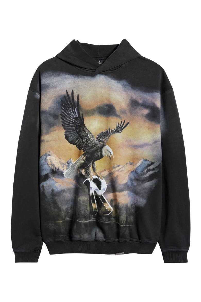 Chrome Flight Graphic Hoodie, Alternate, color, STAINED BLACK