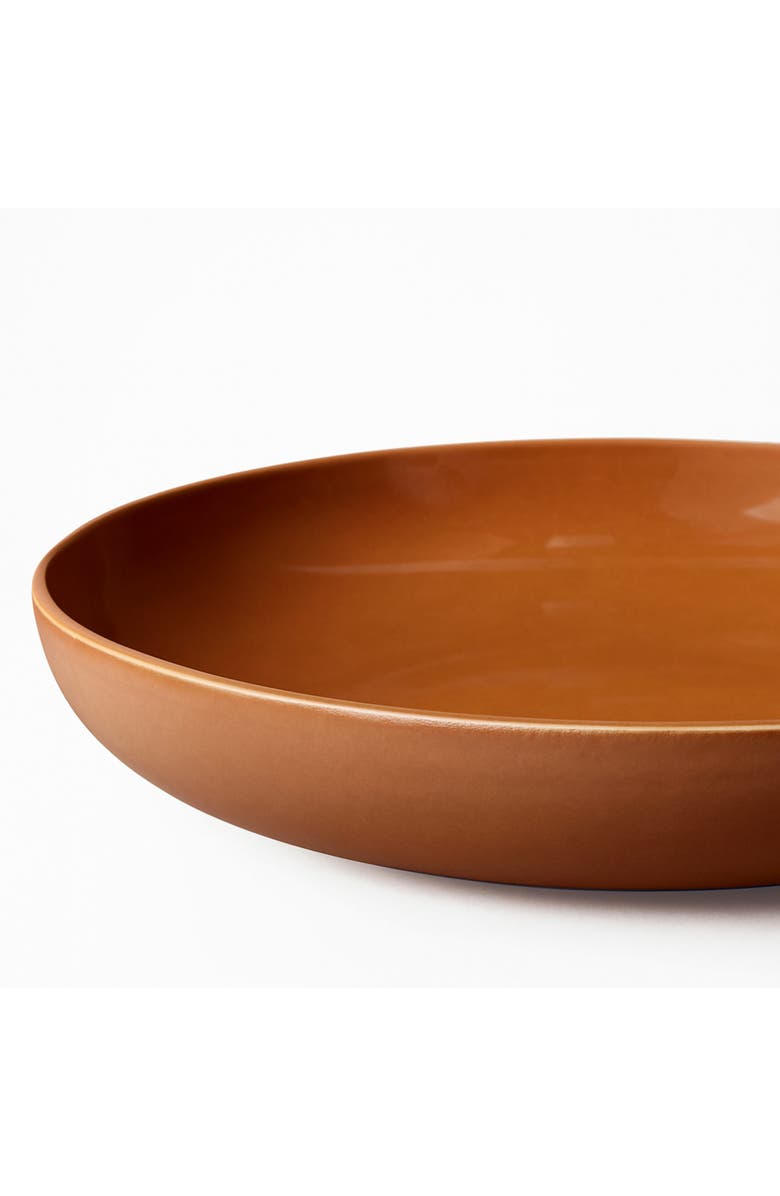 Gharyan Stoneware Youlha Pasta Plate, Set of 4, Alternate, color, Matte / Shiny Terracotta