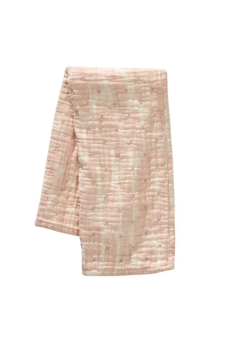 Signature Organic Pink Brush Stroke Baby/Toddler Coverlet, Main, color, Pink