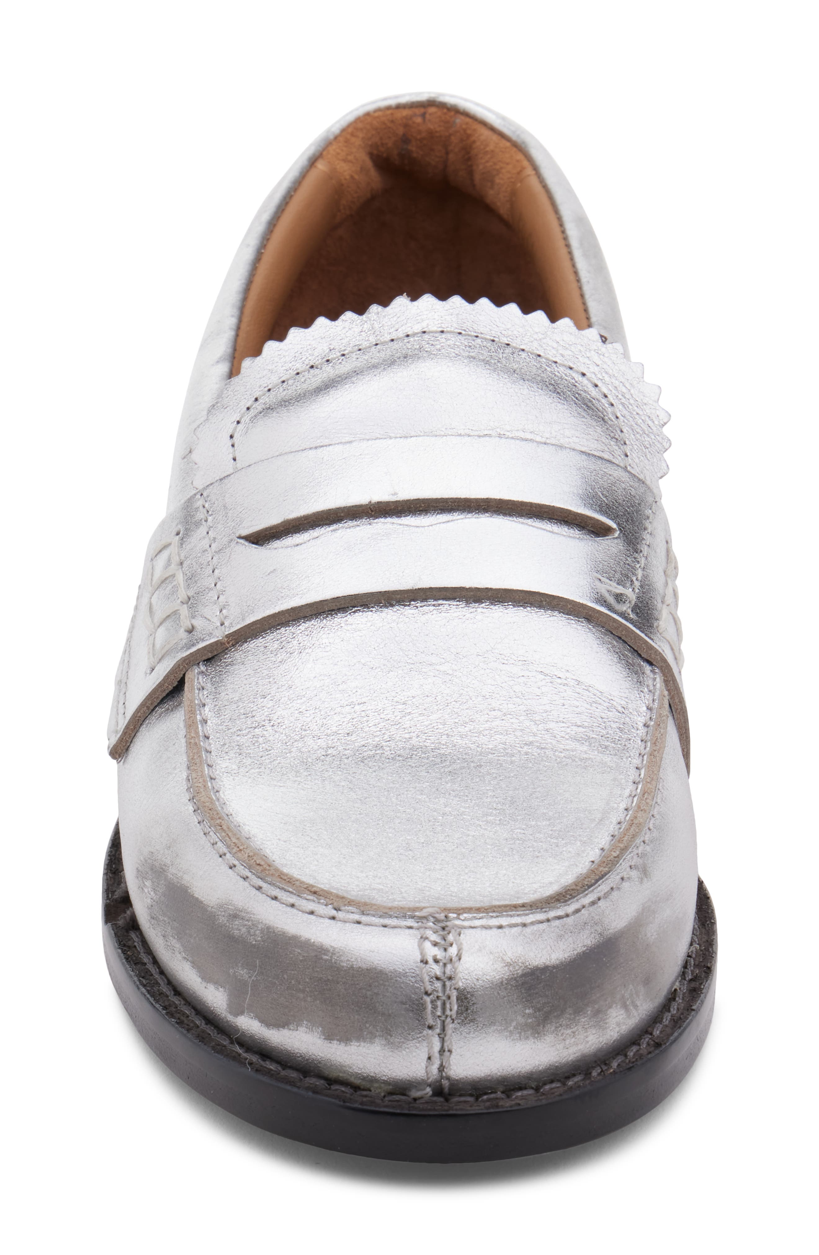 Golden Goose Jerry Penny Loafer, Alternate, color, Silver