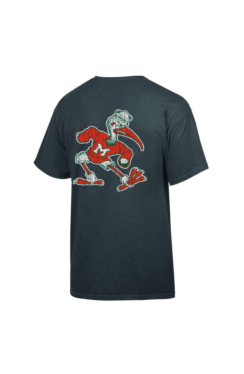 Comfort Wash Men's Comfort Wash Charcoal Miami Hurricanes Vintage Logo T-Shirt, Alternate, color, 