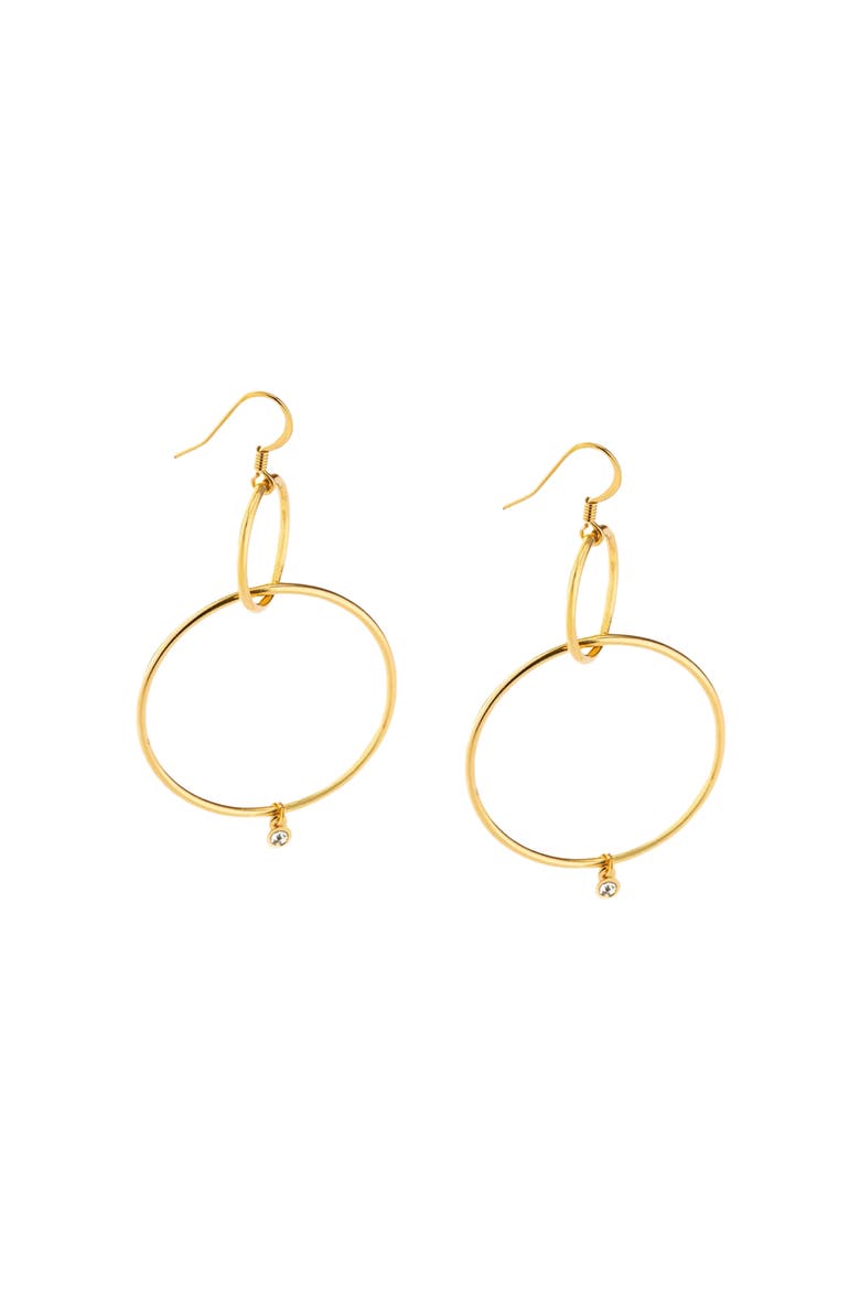 Ola Gem Drop Earrings, Main, color, Gold