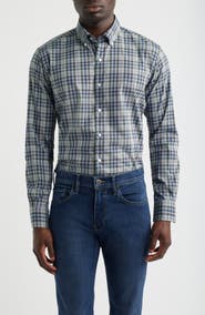 Peter Millar Swope Plaid Performance Twill Button-Down Shirt