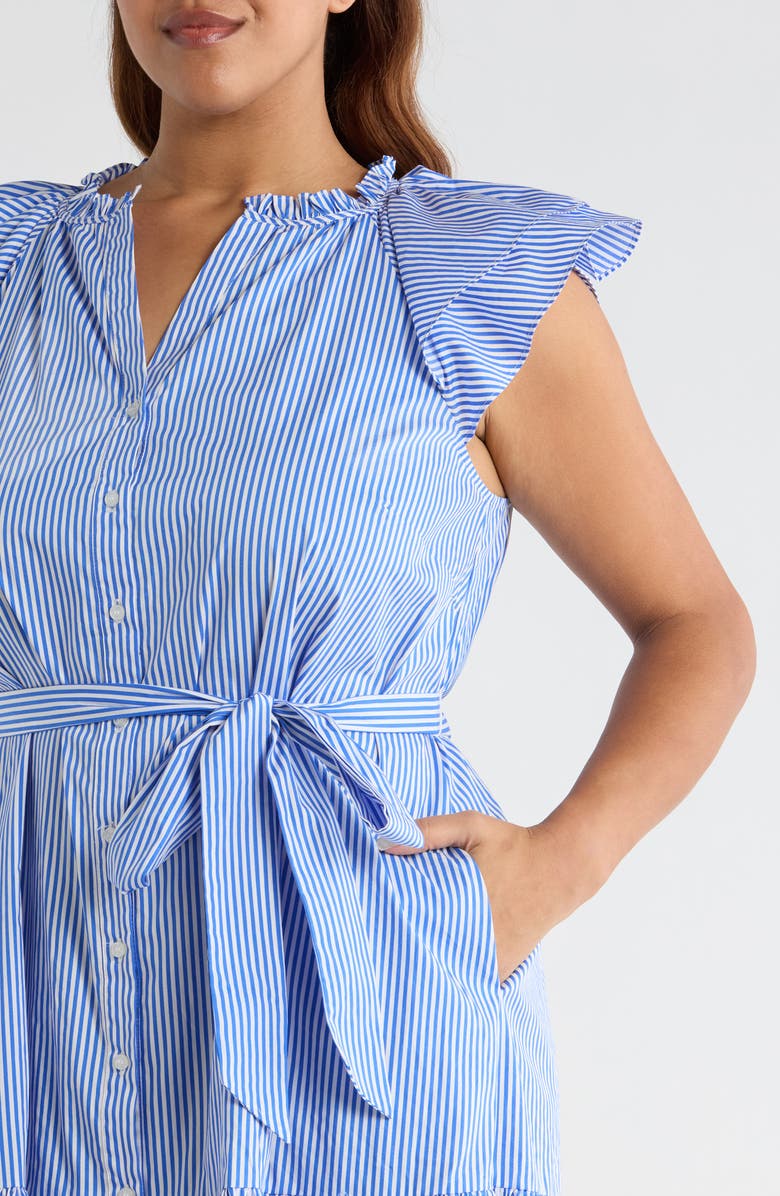 SUGARLIPS Sherah Stripe Midi Dress, Alternate, color, Blue-Wht-Stripe