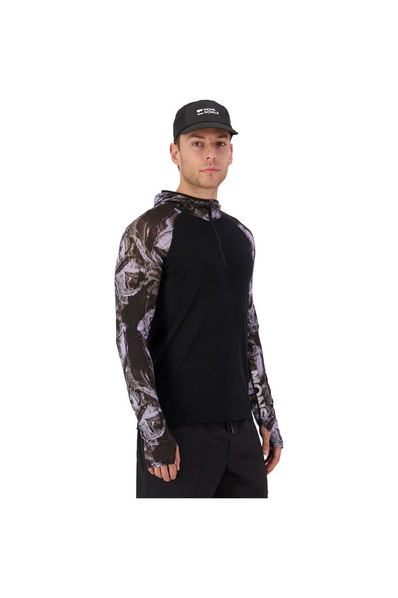 Temple Merino Long-Sleeve Hoodie - Men's, Main, color, Rock Camo/Black