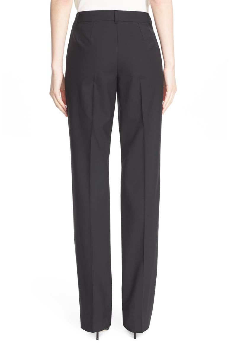 Straight Leg Stretch Wool Pants, Alternate, color, BLACK